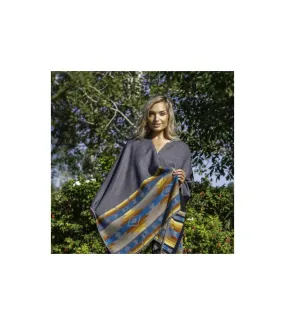 Poncho réversible gris et noir