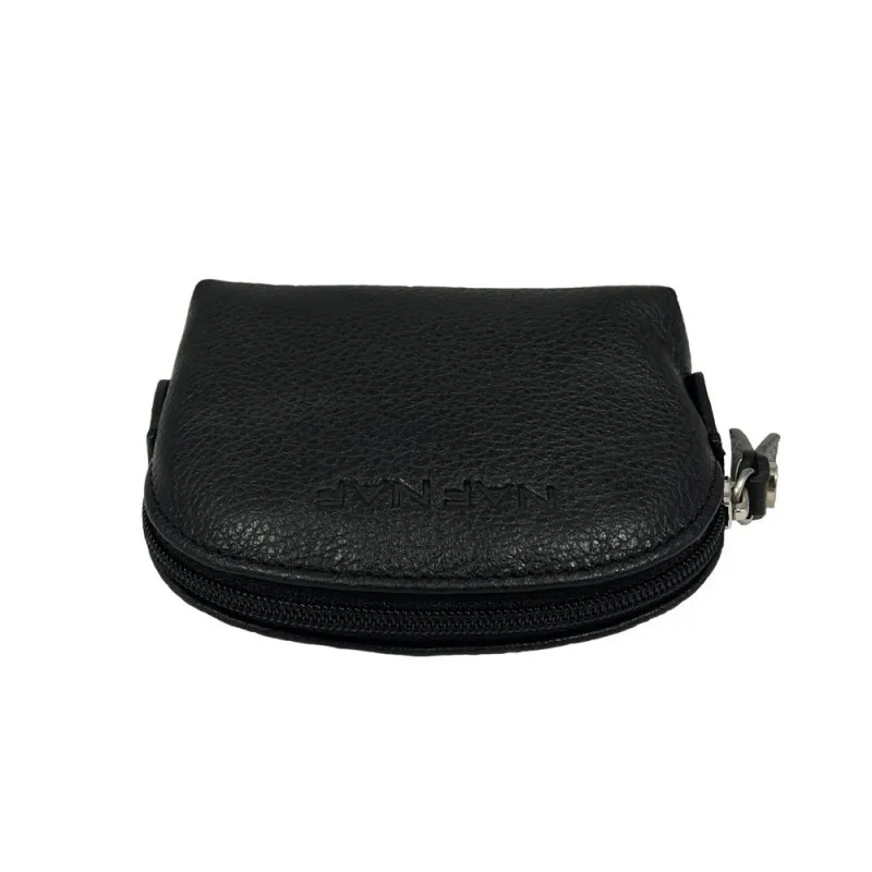 Porte-monnaie en cuir NAF NAF "Camélia" noir | Planetebag.com