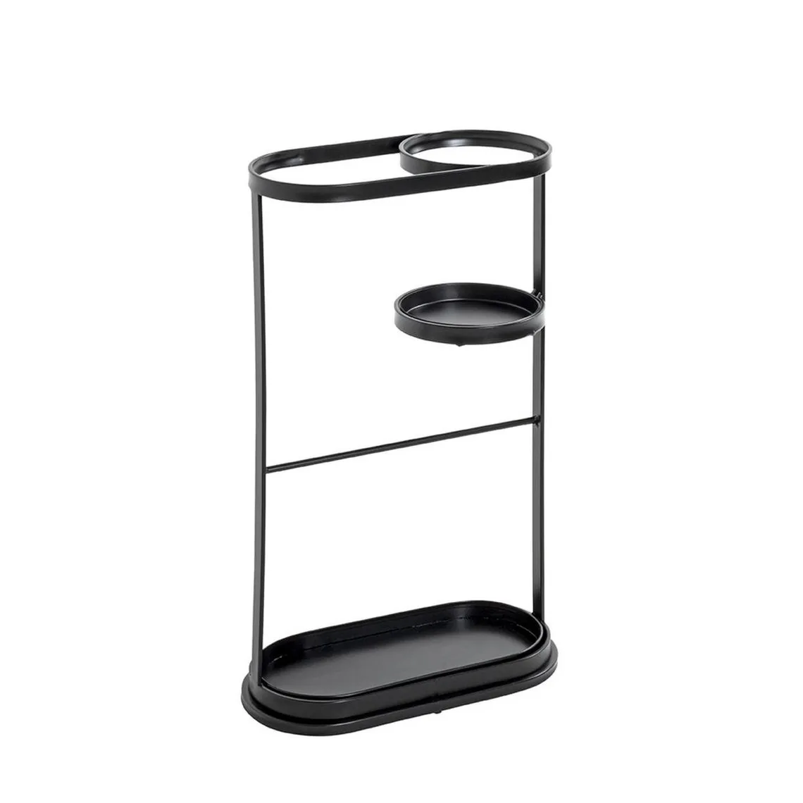 Porte parapluies noir en métal égouttoirs integrés | 3 Suisses