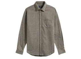 Portuguese Flannel Abstract Pied Poule Shirt Charcoal