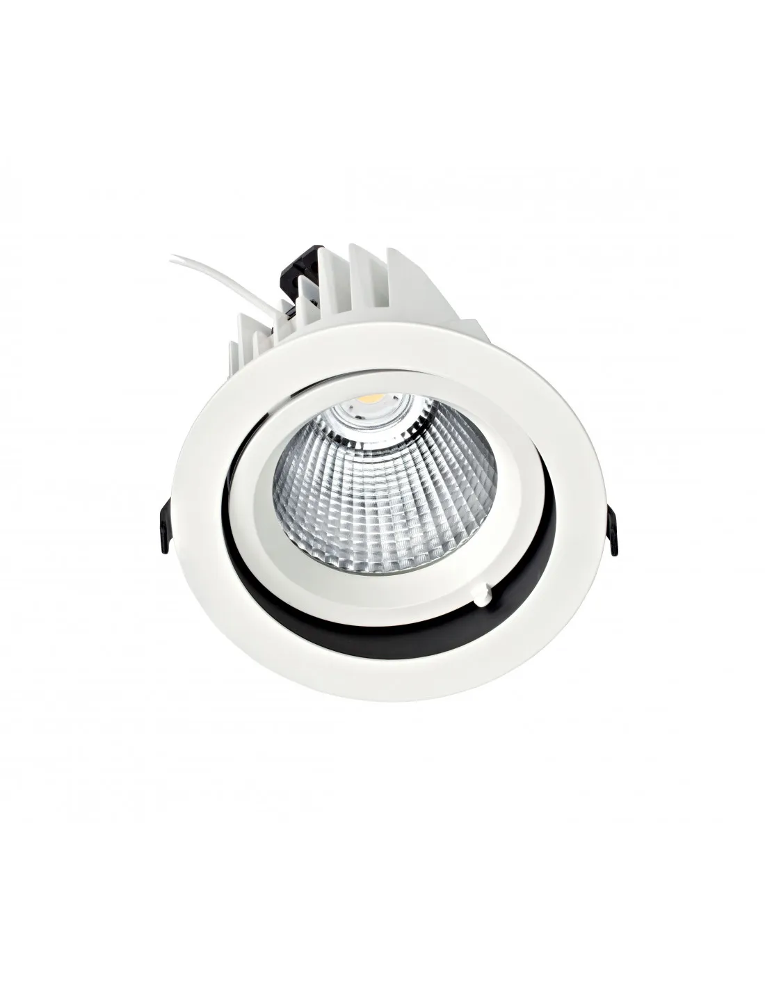 RANDY 2 Downlight rond orientable blanc 70° LED intég 29,3W 4000K 3000lm ARIC 50124