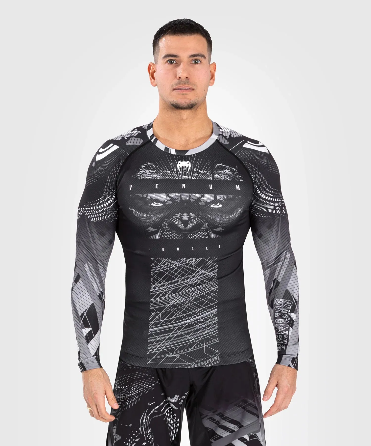 Rashguard à Manches Longues Venum Gorilla Jungle - Noir/Blanc