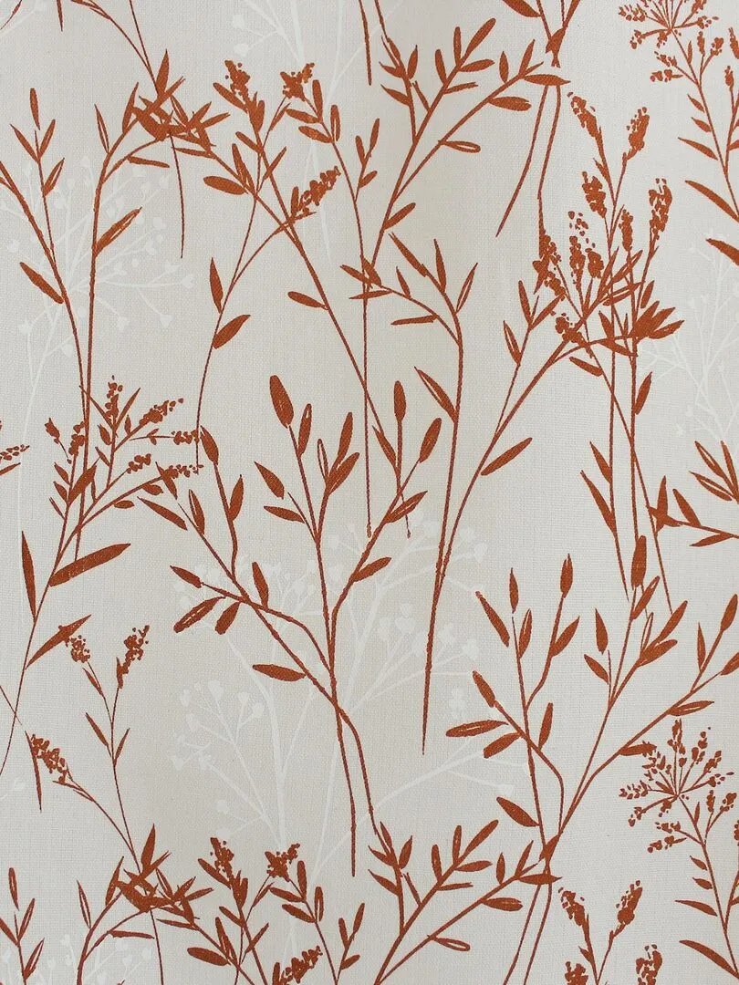 Rideau print végétales - Orange