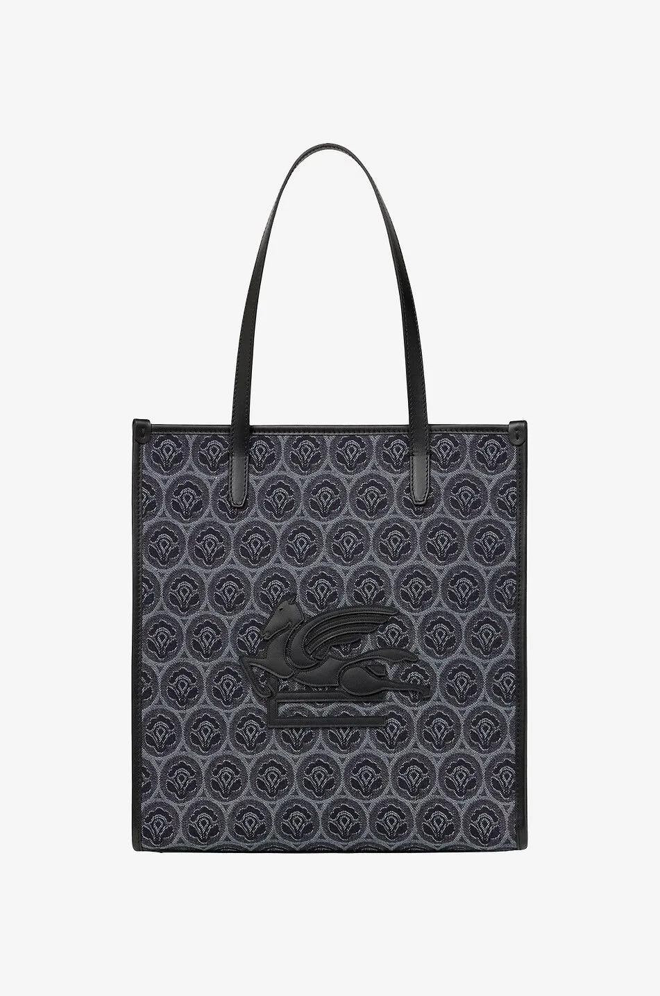 Sac cabas en jacquard de denim Aurea Love Trotter Medium