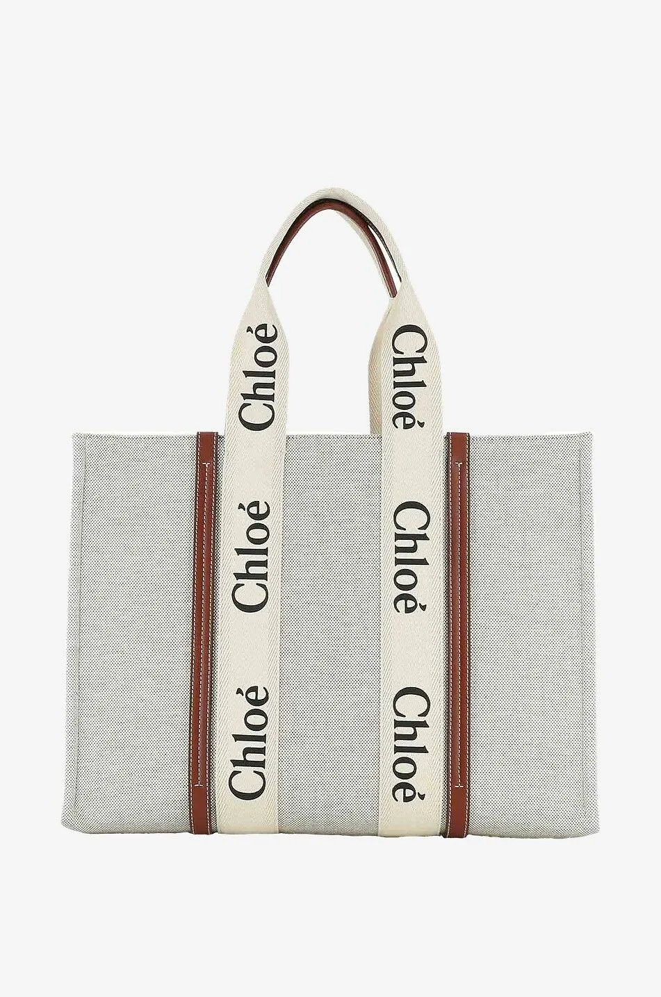 Sac cabas en toile et cuir Woody Large