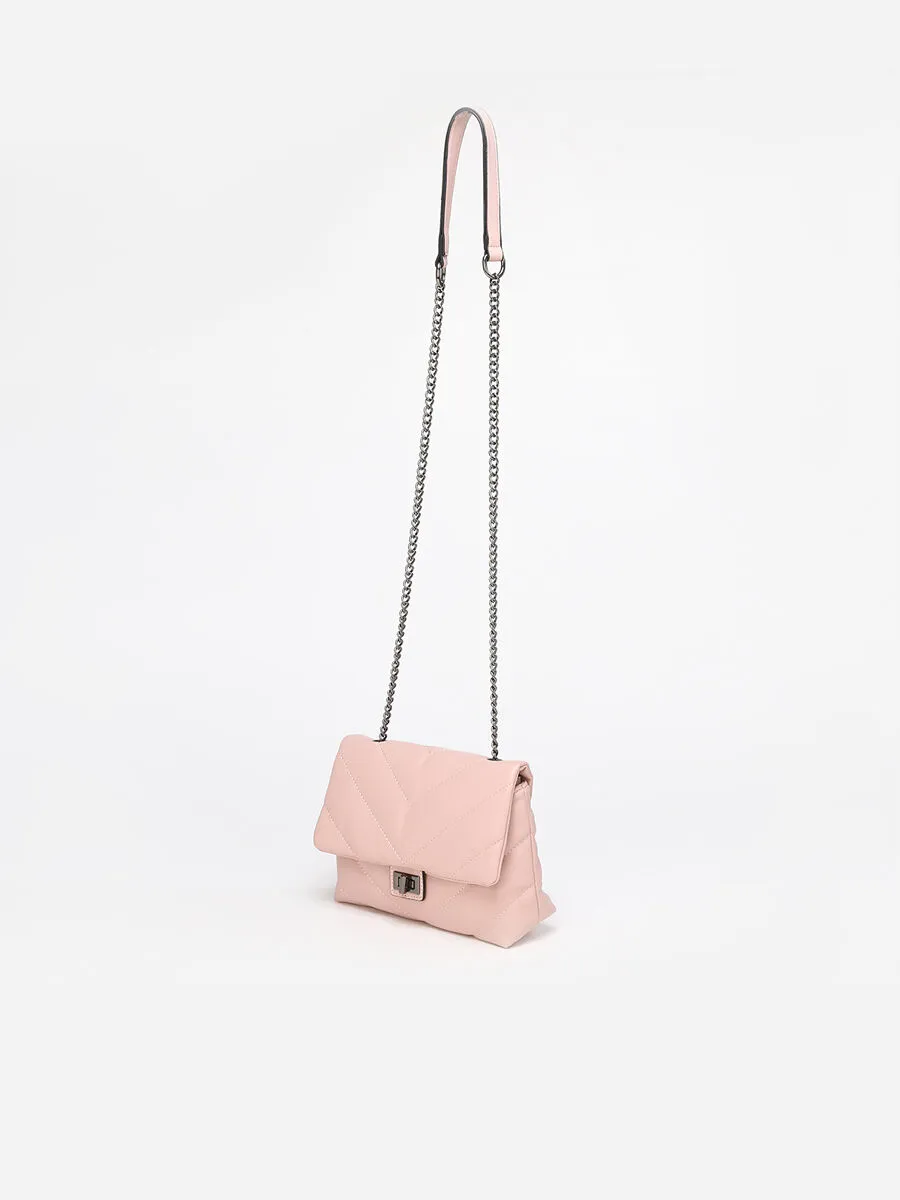 Sac en bandoulière matelassé- Rose