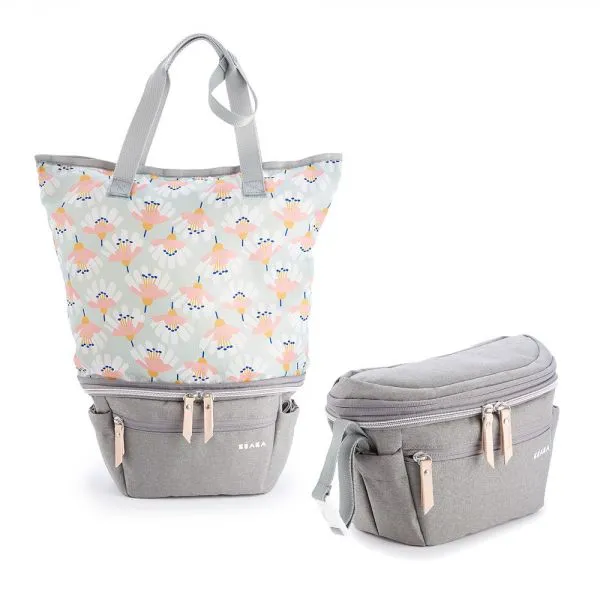 Sac à langer pop up organisateur de poussette Biarritz gris chiné