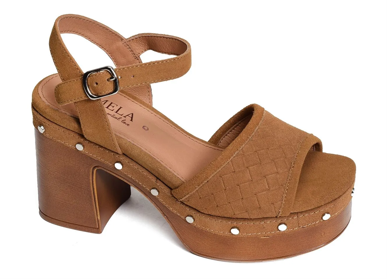 sandales a talon Carmela  60623 camel 