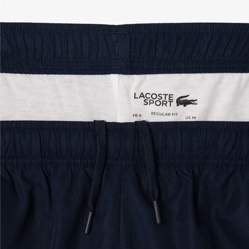 SHORT LACOSTE TENNIS SPORTSUIT COLOR-BLOCK BLEU MARINE BLEU ET ROSE
