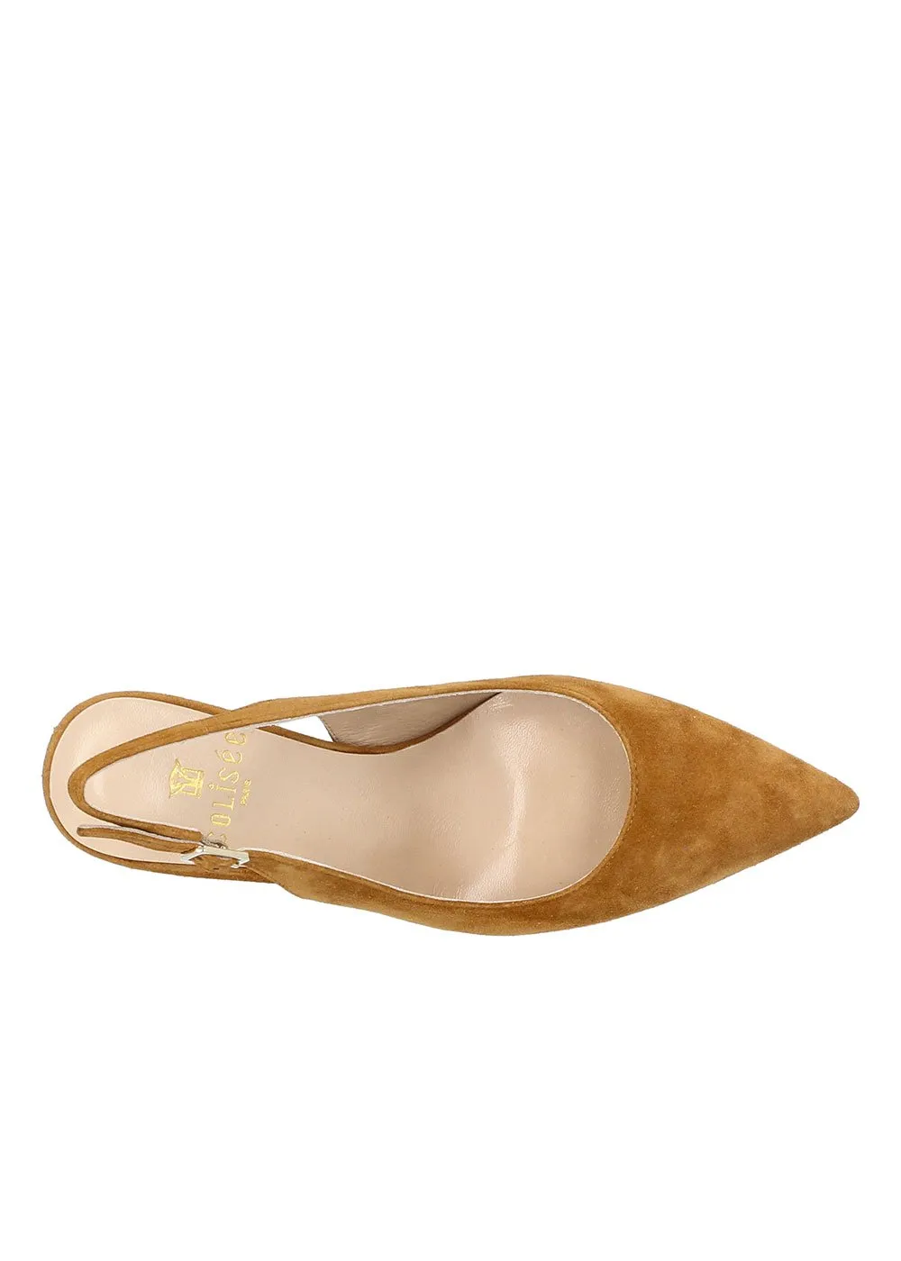 SLING BACK AMELIA VELOURS CAMEL