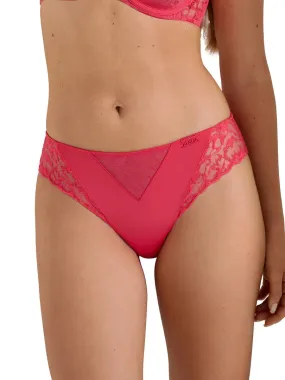 Slip dentelle Naty - Orange corail