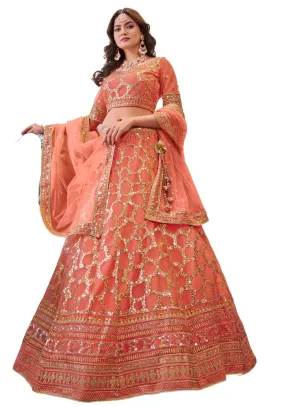 Somptueux lehenga orange Shalini