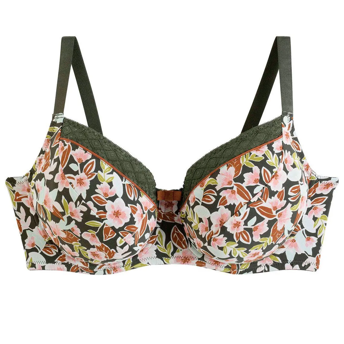 Soutien-gorge à armatures grand maintien kaki Seventies vert | 3 Suisses
