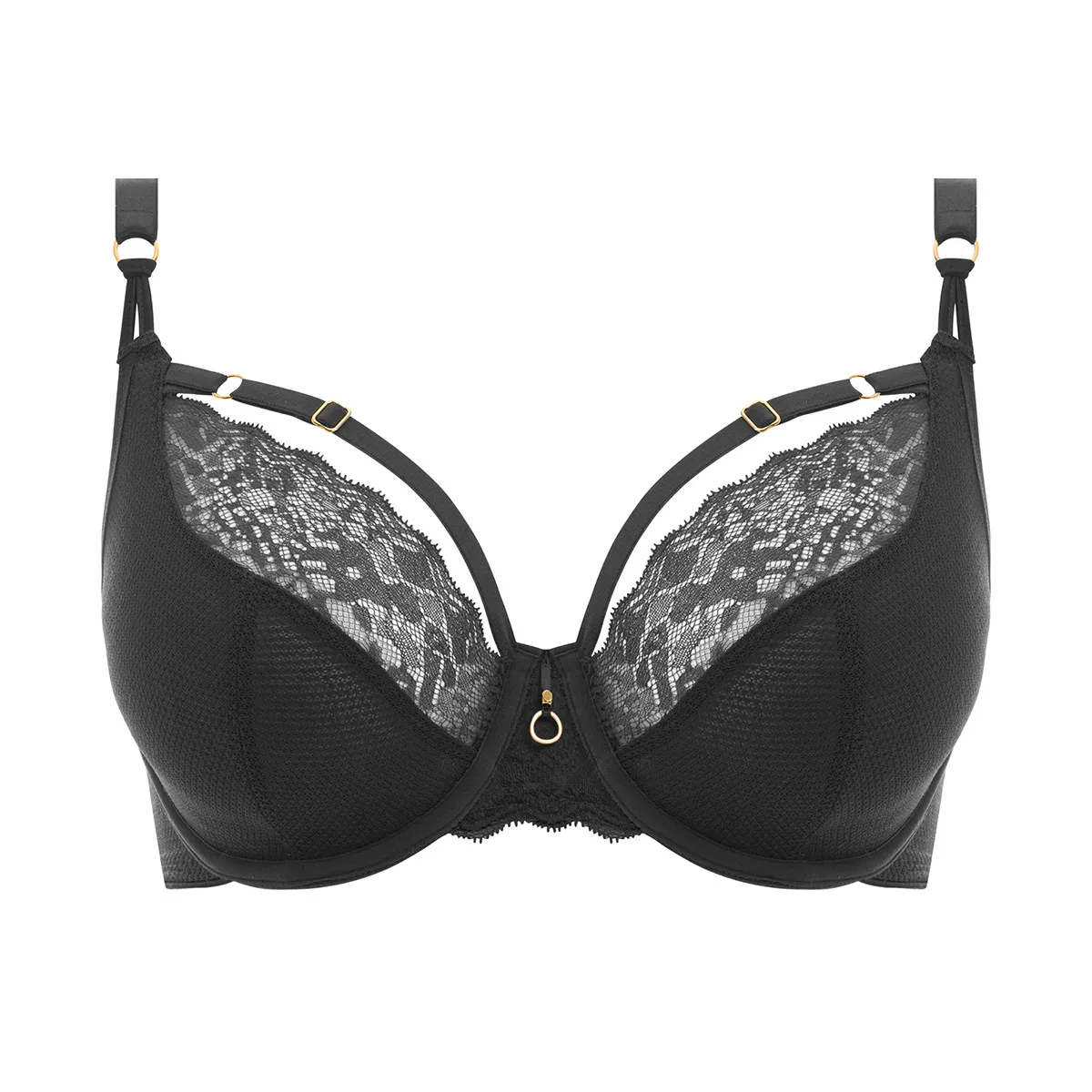 Soutien-gorge plongeant à lanières Temptress noir de Freya
