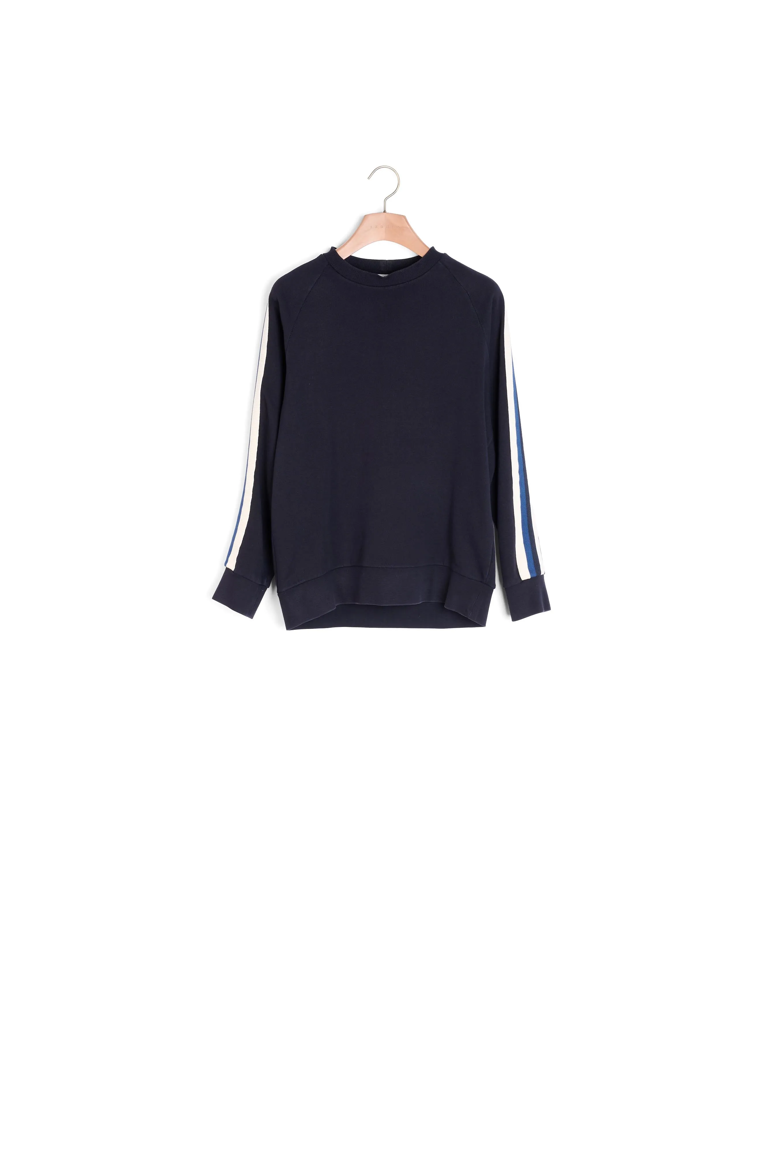 Sweat orné de galon tricolore