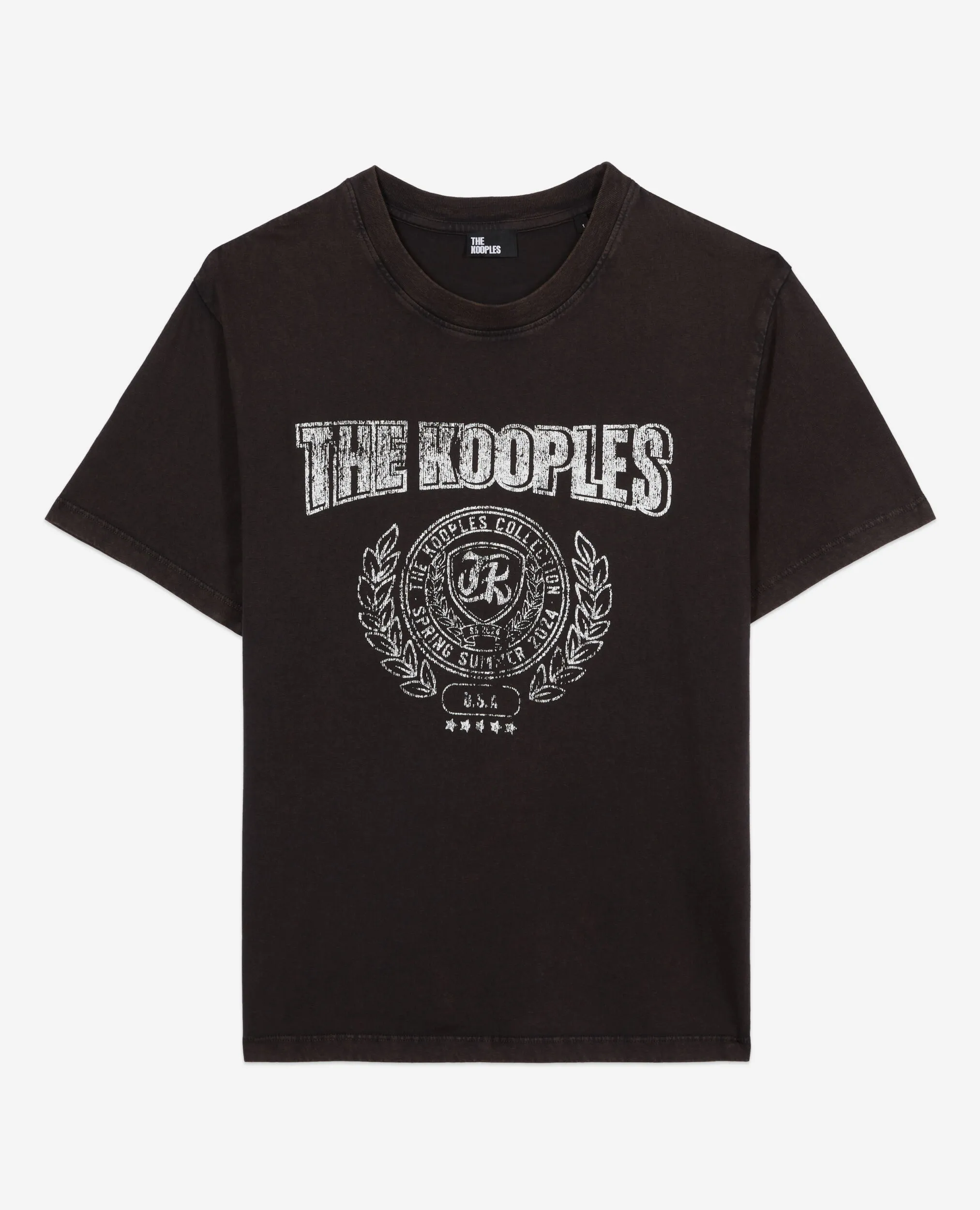 T-shirt avec sérigraphie gris carbone