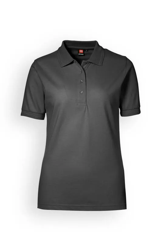 T-shirt Femme en Piqué adapté au lavage industriel selon EN ISO 15797 - Col polo gris foncé