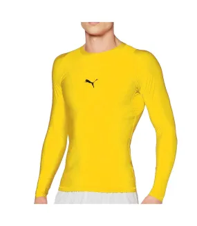 T-shirt Manches Longues Jaune Homme Puma Train Compres