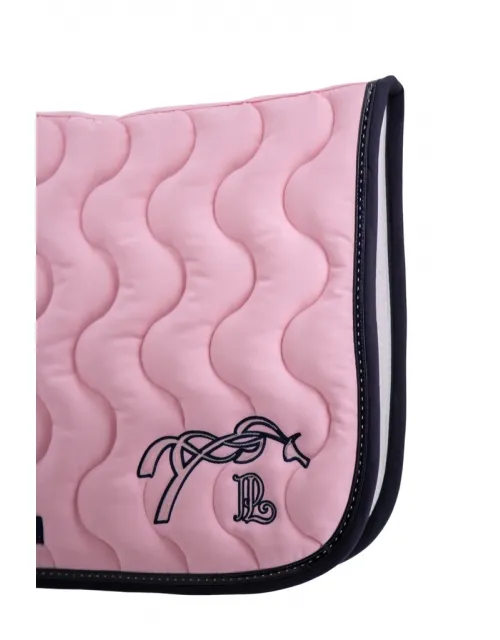 Tapis de selle Point Sellier Classique - Rose Pâle & Marine