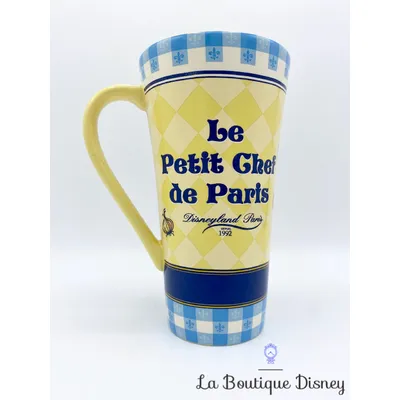 Tasse Ratatouille Rémy Linguini Disneyland Paris Mug Disney Le Petit Chef de Paris jaune bleu