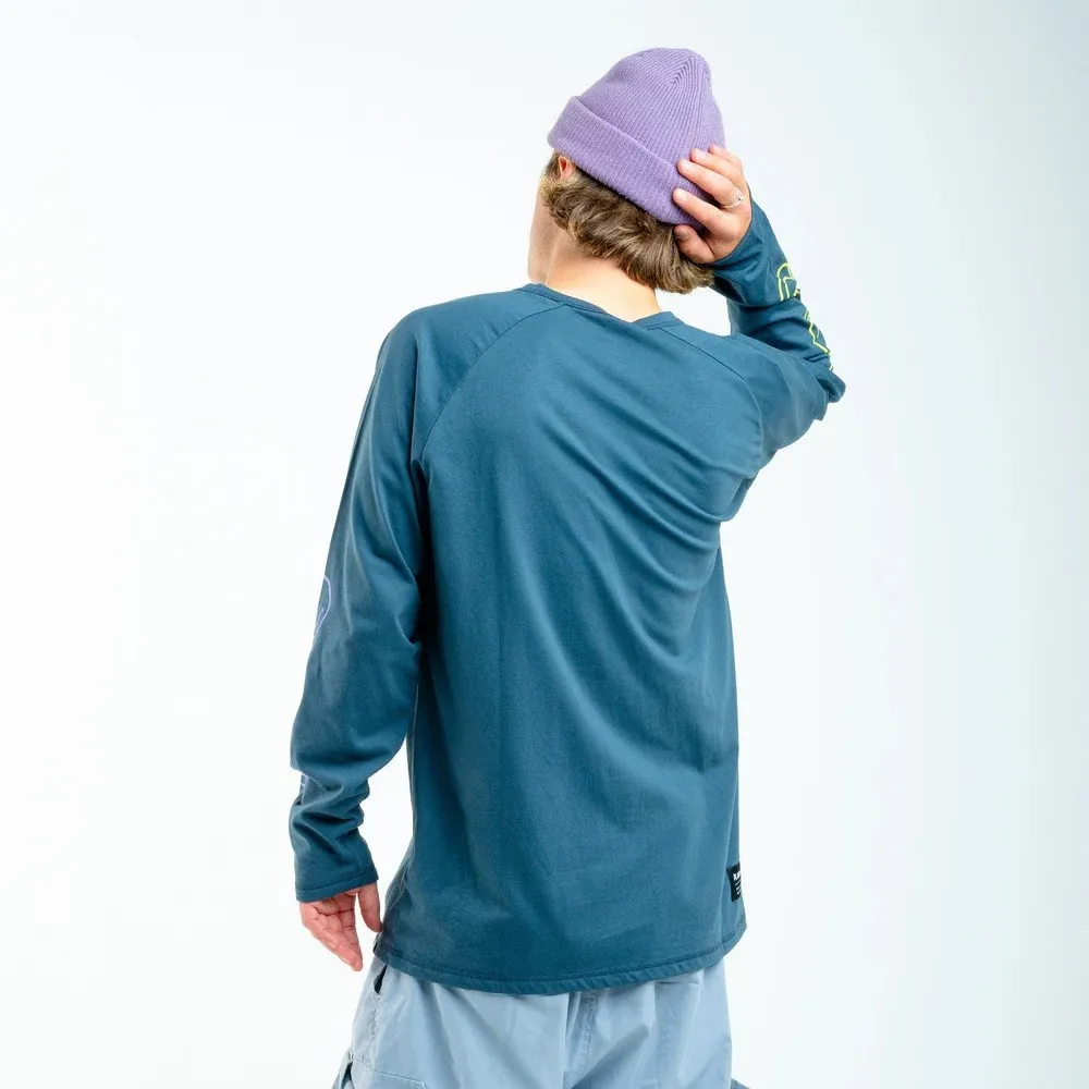 Tee-shirt PLANKS Organic LS Smiley Navy Homme