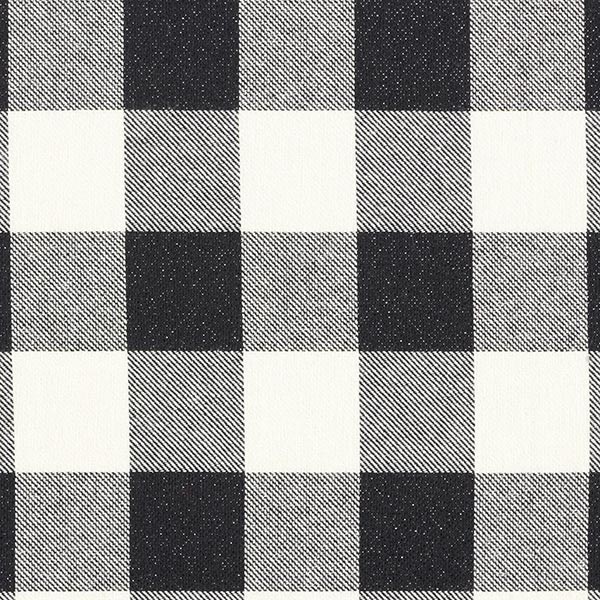 Tissu en coton Carreaux lurex – noir/blanc