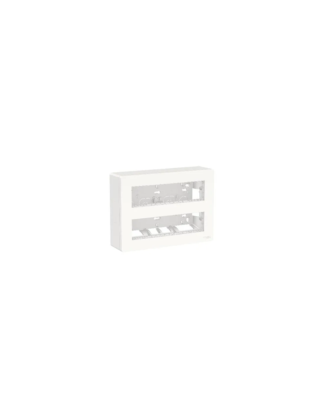 Unica boîte de concentration saillie complète 2 rang de 8 mod Blanc antim SCHNEIDER NU121820