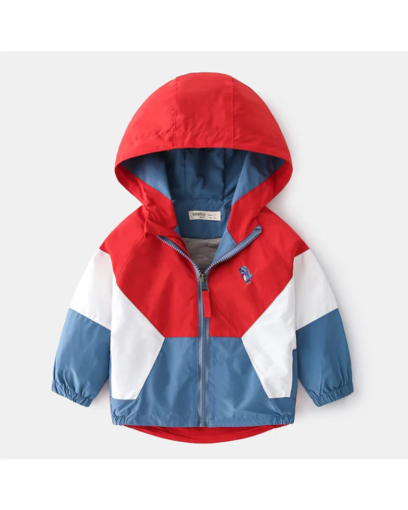Veste de dessin animé de couleur assortie pour garçon Veste de printemps pour enfants