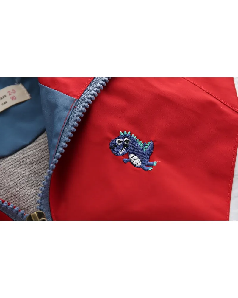 Veste de dessin animé de couleur assortie pour garçon Veste de printemps pour enfants