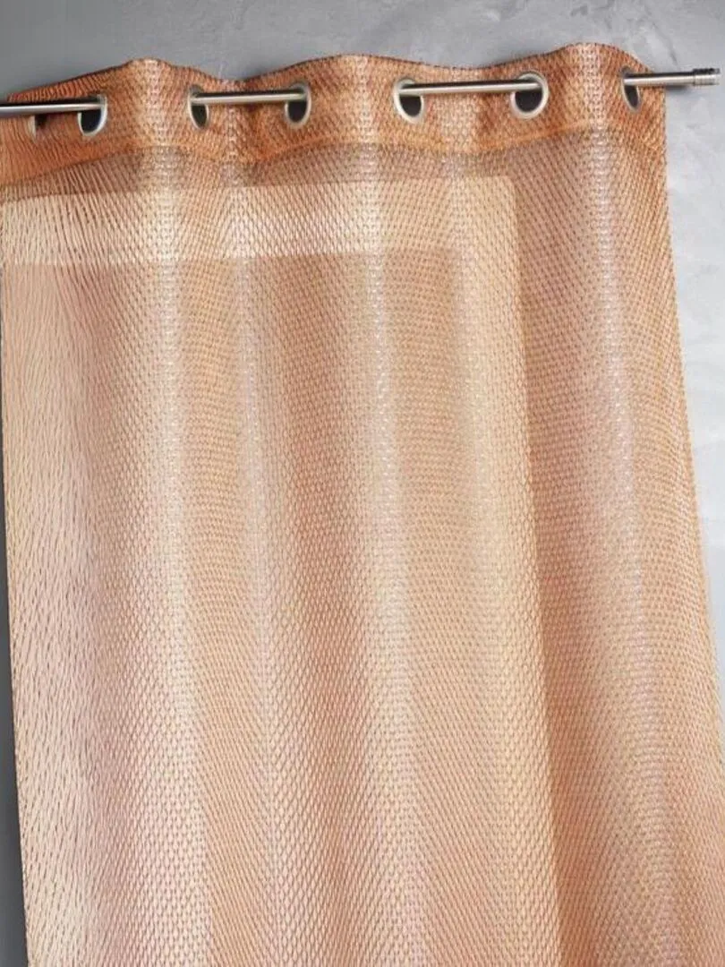 Voilage en organza fantaisie  - Effet "résille" - Orange